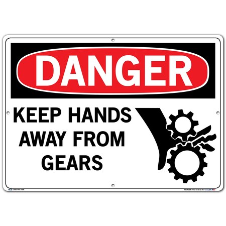Vestil Aluminum Sign, 14-1/2" Height, 20-1/2" Width, Aluminum, Rectangle, English SI-D-10-E-AL-063